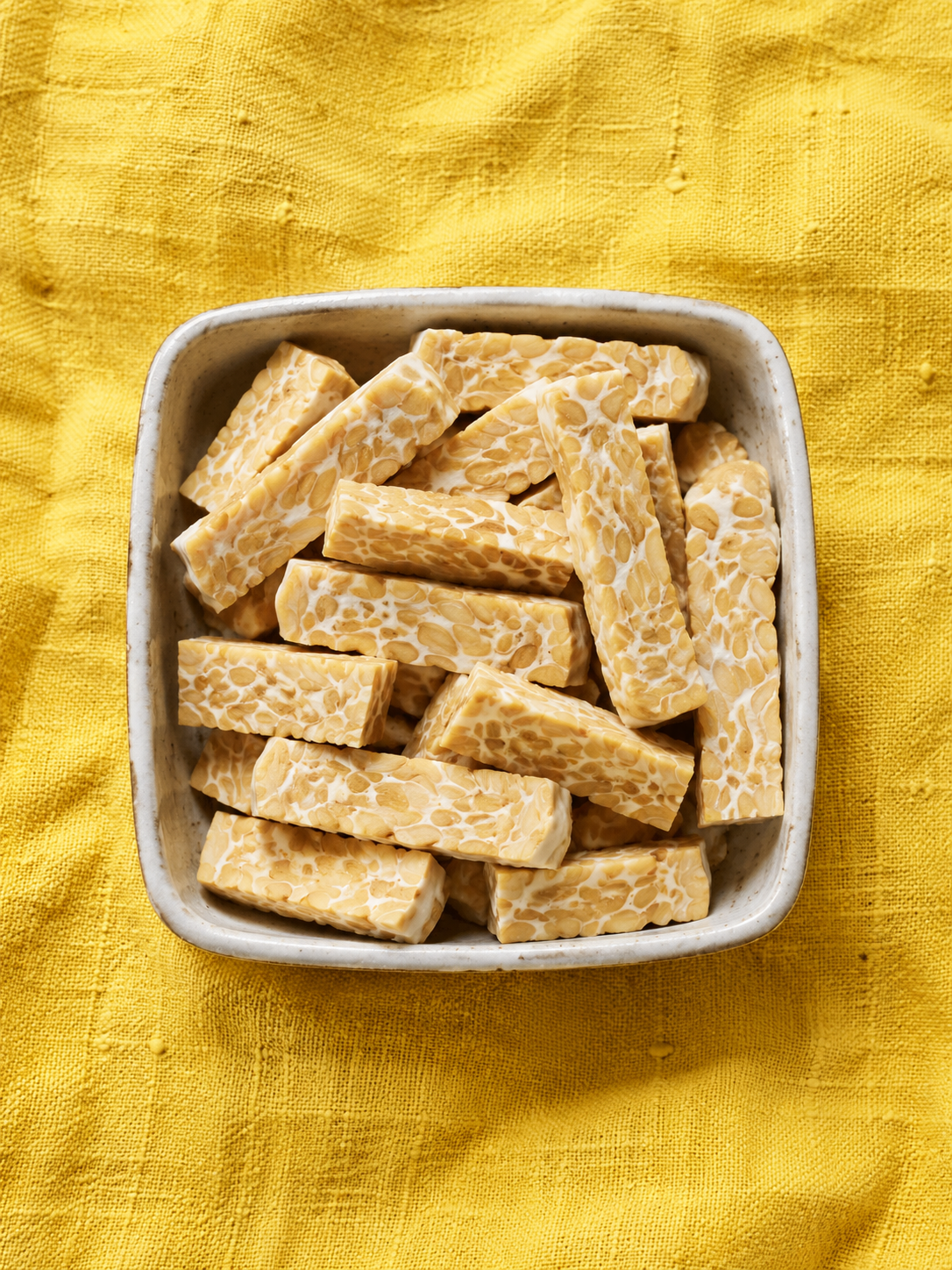 Tempeh photographed as a Foodna ingredient image for fermented soy protein context.